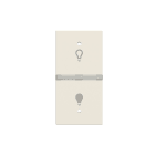 ABB SPA - ABBZ1807BL N2121.1R BL COVER DX SIMB.LUCE 1M, BIANC