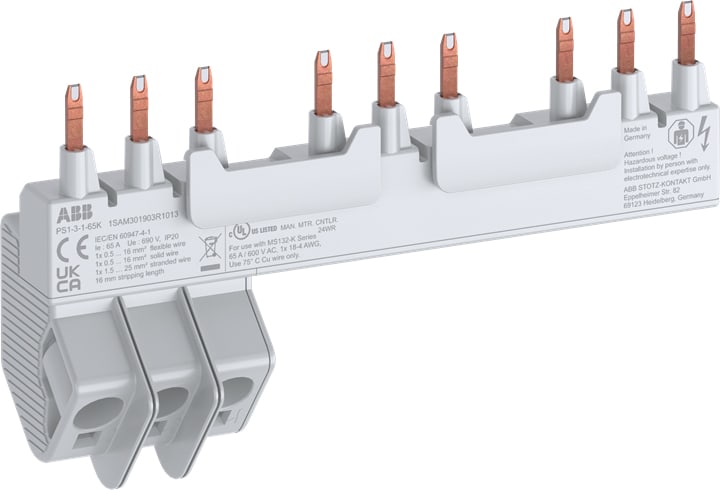 ABB SPA - ABBPS13165K PS1-3-1-65K BARRE COLL. X 3 MS132K + 1 A