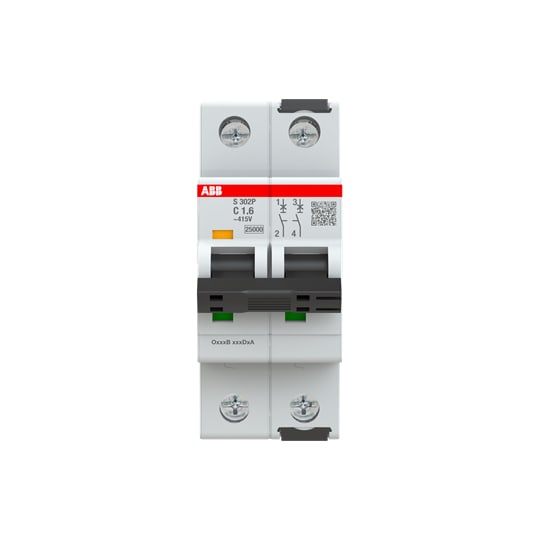ABB SPA - ABBS302PC1V6 S302P C 1,6 INTERRUTTORE AUTOMATICO 25KA