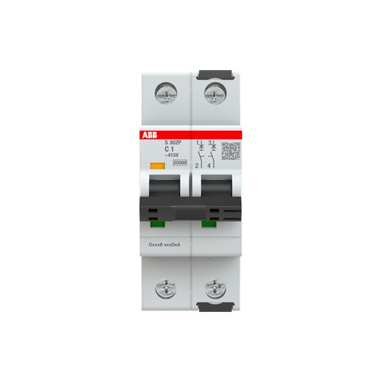 ABB SPA - ABBS302PC1 S302P C 1 INTERRUTTORE AUTOMATICO 25KA 2
