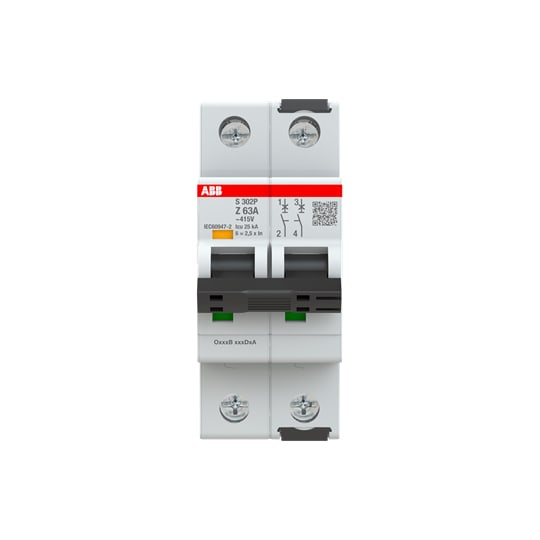 ABB SPA - ABBS302PZ63 S302P Z63 INTERRUTTORE AUTOMATICO 25KA 2P