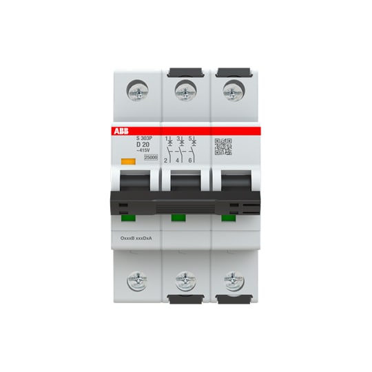 ABB SPA - ABBS303PD20 S303P D20 INTERRUTTORE AUTOMATICO 25KA 3