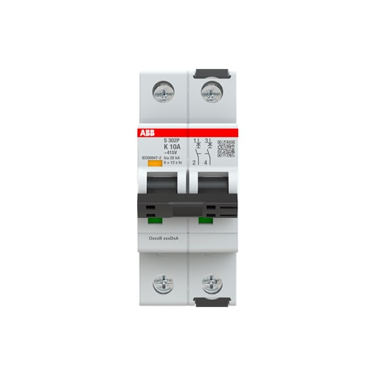 ABB SPA - ABBS302PK10 S302P K10 INTERRUTTORE AUTOMATICO 25KA 2