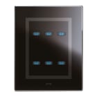 AVE - AVE44PVTC33NAL PLACCA TOUCH VETRO NERO ASSO.3+3COM