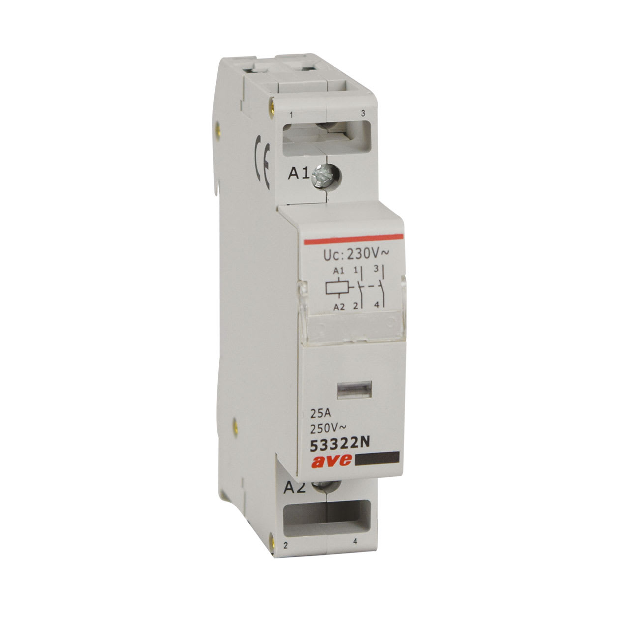 AVE - AVE53322N CONTATTORE 2P 25A 2NA T.B. 230V 1M