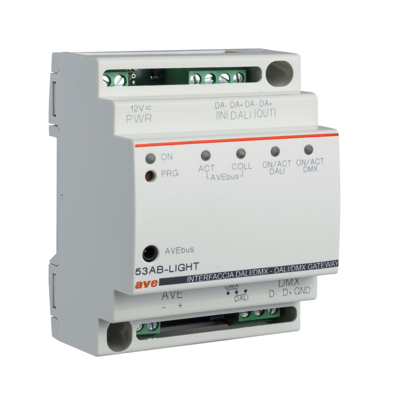 AVE - AVE53AB-LIGHT INTERFACCIA AVEBUS - DALI 4 DIN