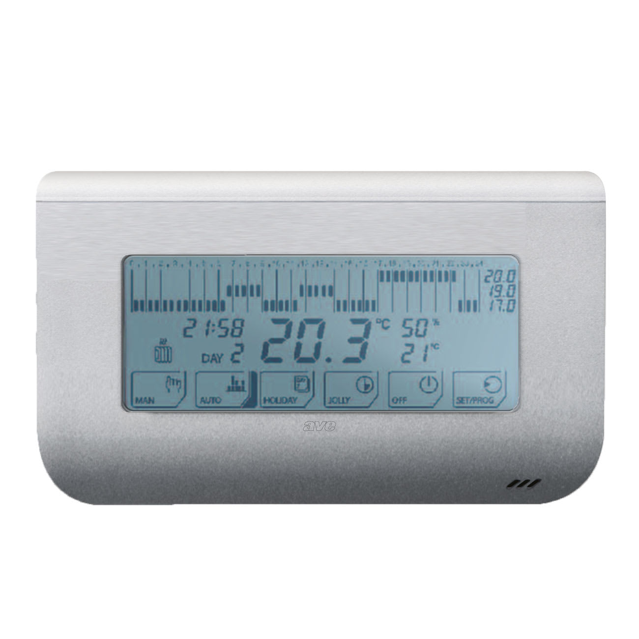 AVE - AVECRONOTC3B CRONOTERMOSTATO TOUCH PARETE ALLUM.