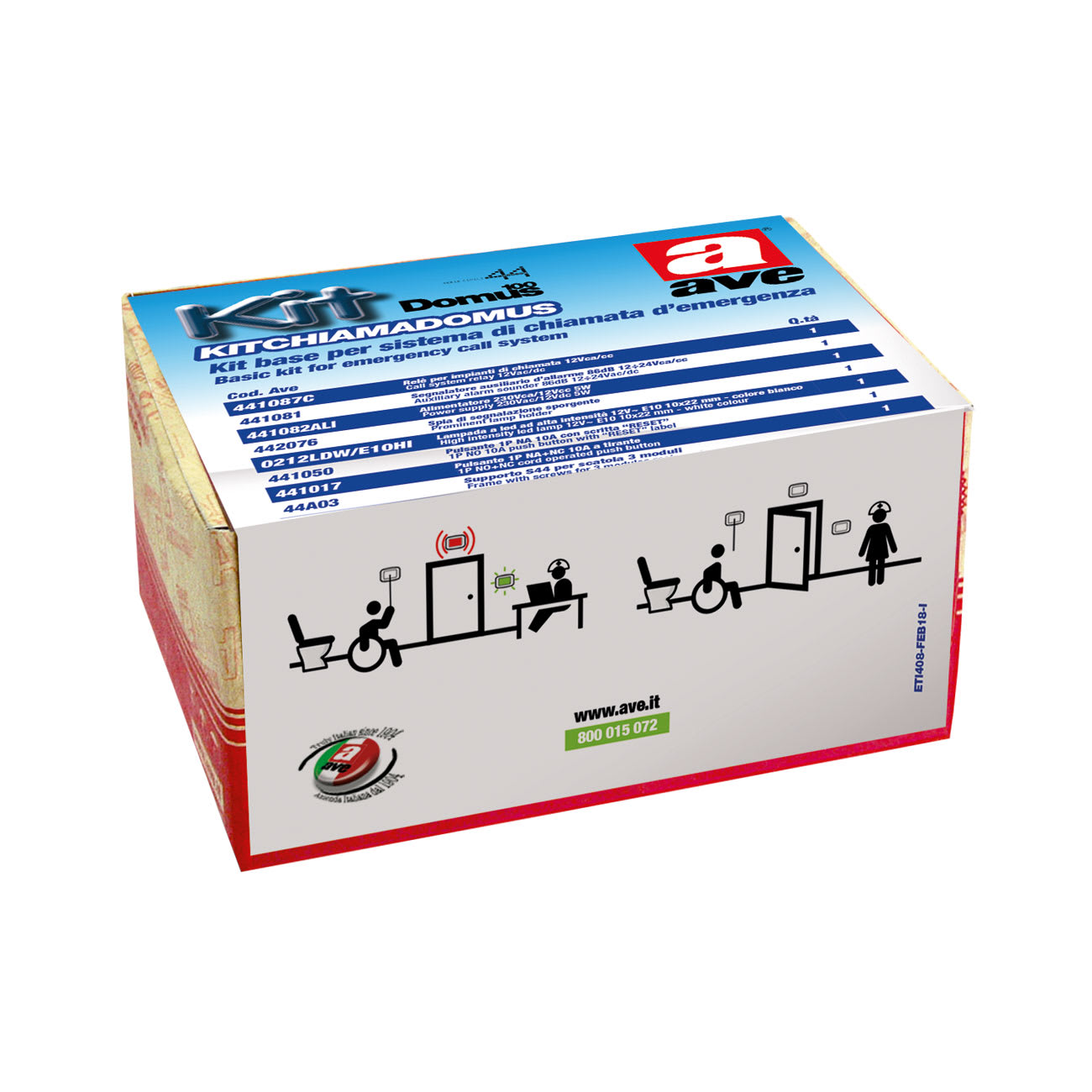 AVE - AVEKITCHIAMADOMUS KIT PER SISTEMA CHIAMATA DOMUS