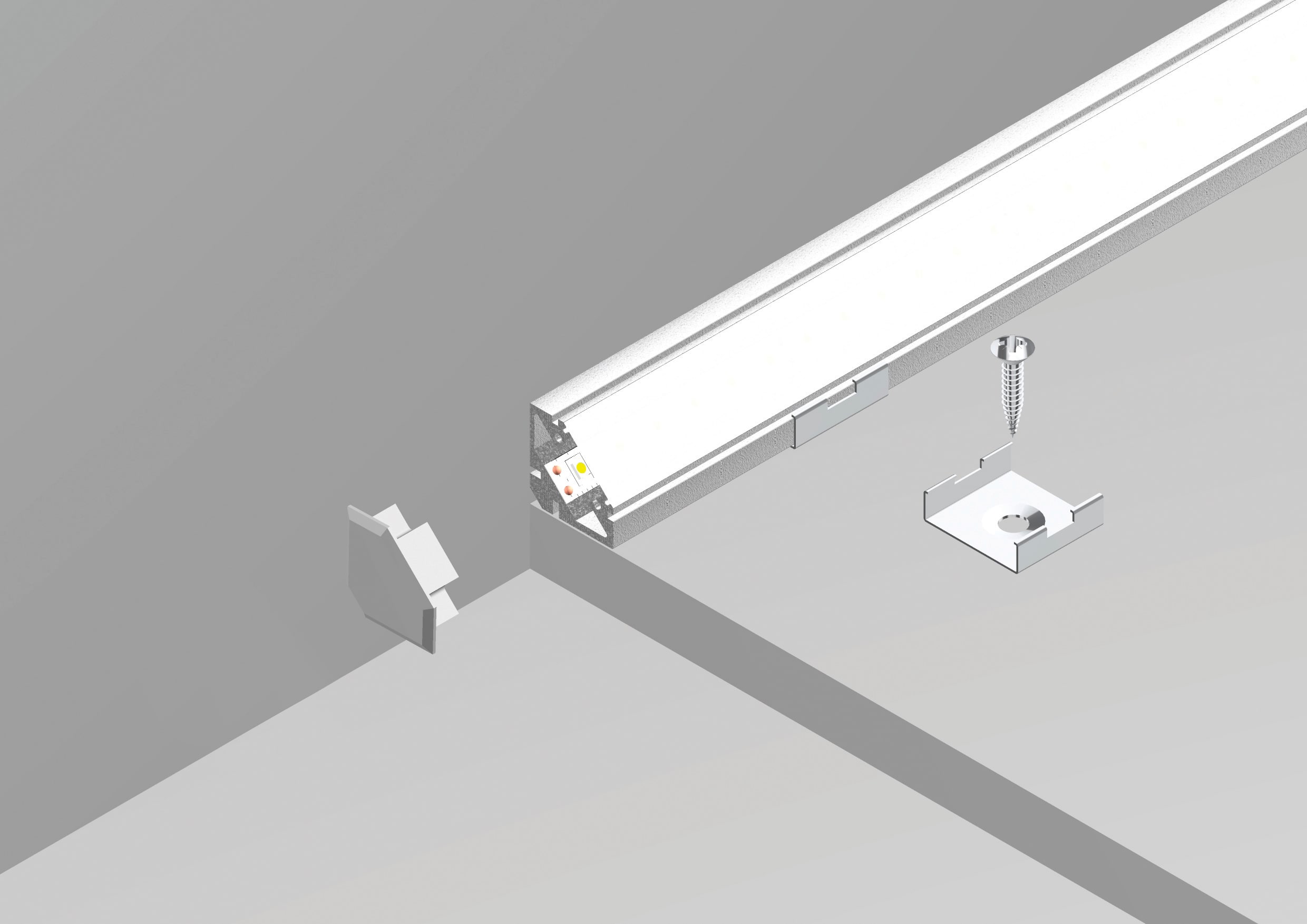 DIGIMAX SRL - DIXA191903-G PROFILO ANGOLARE GRIGIO 3MT 19X19 IP65
