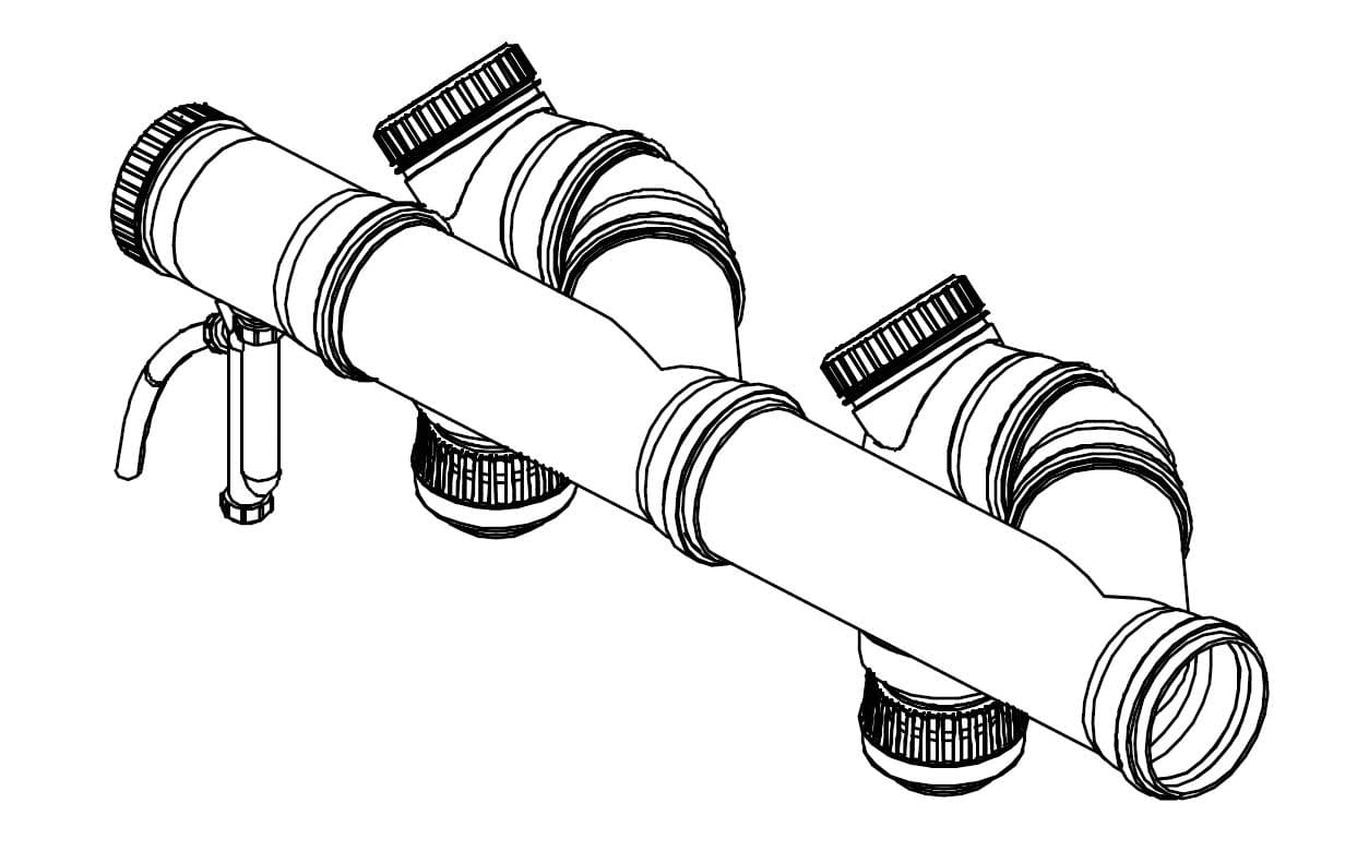 BAXI - BAXA7716634 KIT SCARICO FUMI 2 CALD.90/150