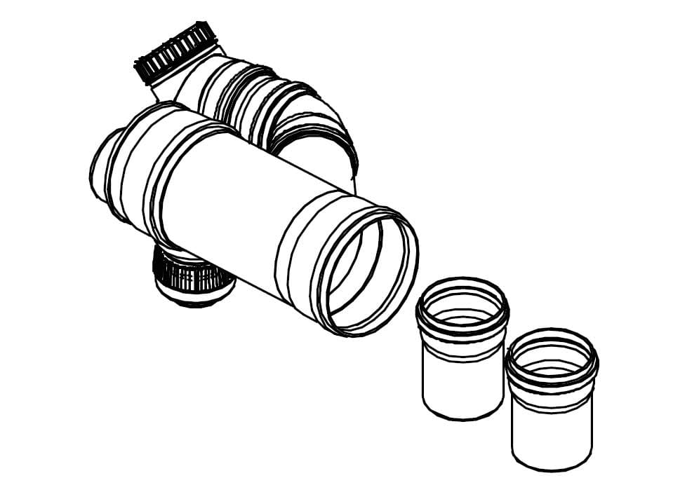 BAXI - BAXA7716635 KIT SCARICO FUMI 3 CALD.90/150