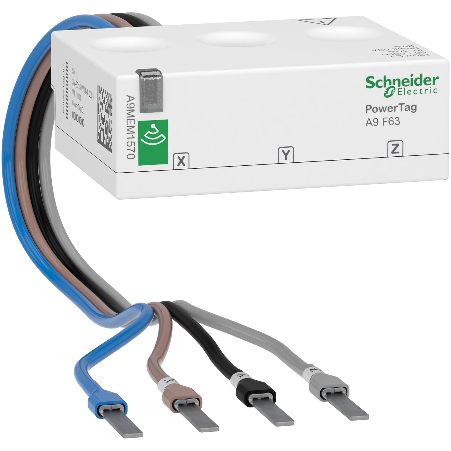 SCHNEIDER ELECTRIC - SNRA9MEM1570 PowerTag wireless F63A 3PN monte valle