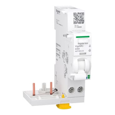 SCHNEIDER ELECTRIC - SNRA9TYBE225 Blocco addizionale comunicante con protezione AFDD Arc Fault Detection Device, Acti9 VigiARC iC60, 2P, 25A, 30mA, tipo A-SI