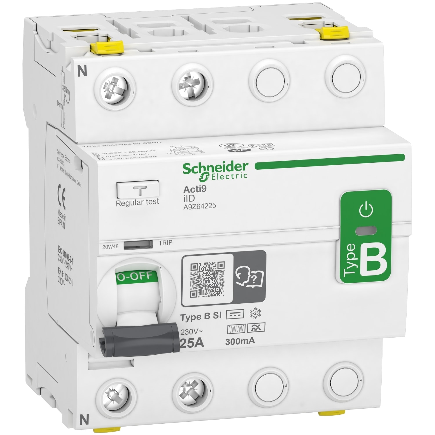 SCHNEIDER ELECTRIC - SNRA9Z64225 INT. DIFF. IID B-SI 2P 25A 300MA