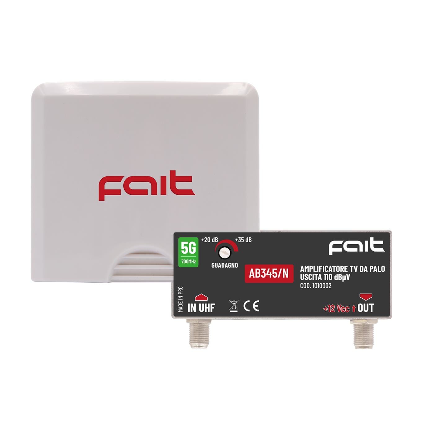 FAIT SRL - FIT1010002 AB345/N - AMPLIFICAT. PALO 20-35DB 1 INGRESSO UHF 1 REGOLAZ.