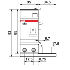 ABB SPA - ABBB427924 DDA202 AC 63A 2A BLOCCO DIFFERENZIALE 2P