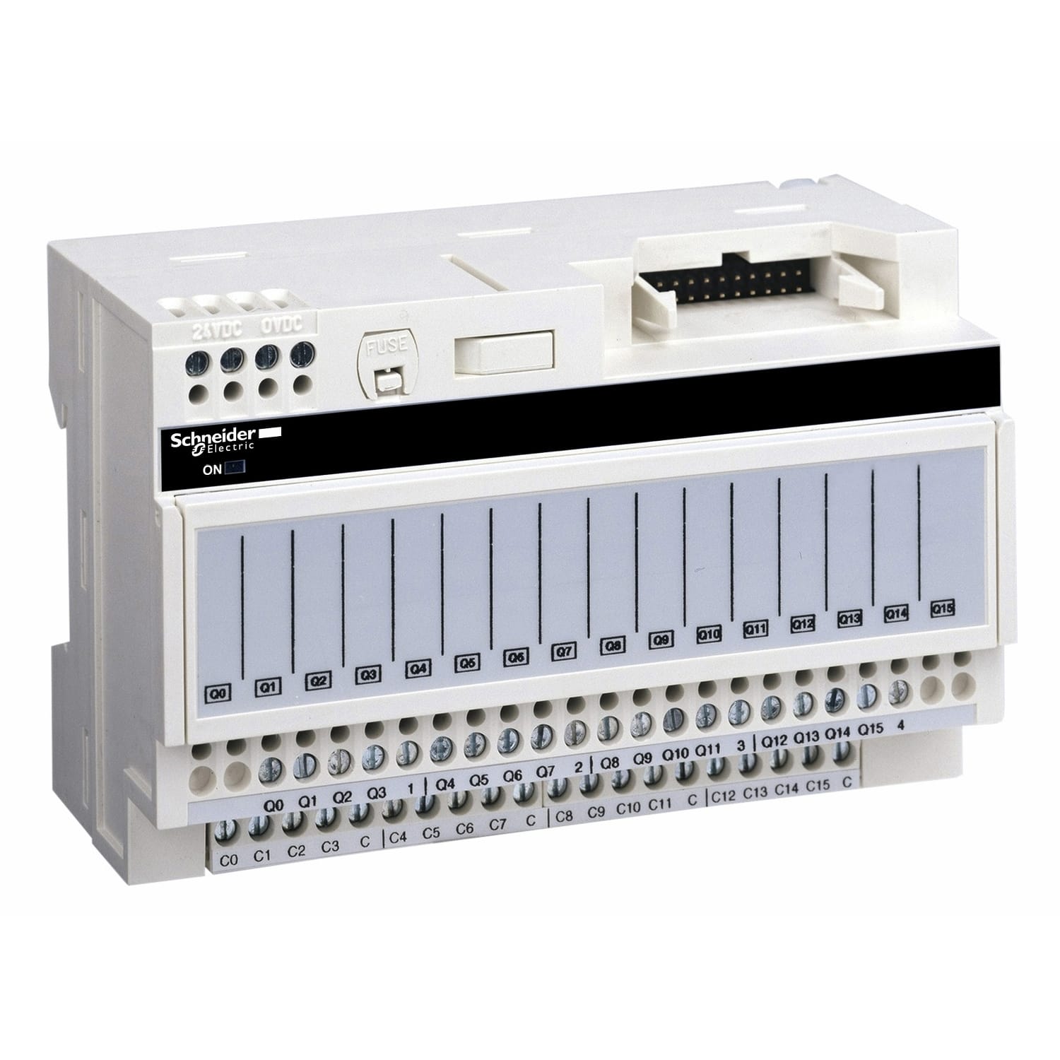 SCHNEIDER ELECTRIC - SNRABE7P16T111 Sottobase per relè plug-in ABE7 - 16 canali - Relè 5 mm
