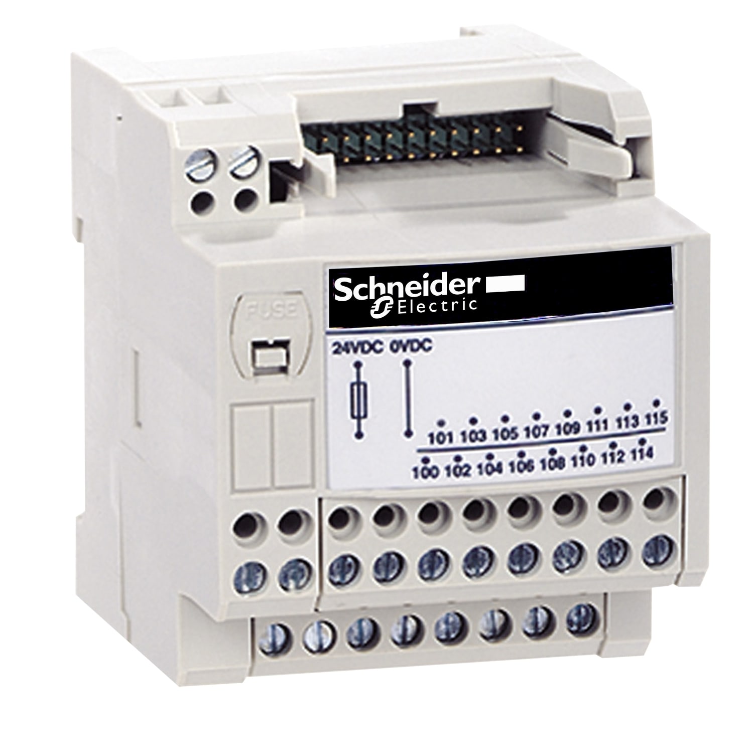 SCHNEIDER ELECTRIC - SNRABE7H08R21 Sottobase di connessione passiva ABE7 - 8 input o output - LED