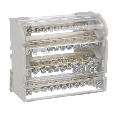LOVATO - LOVACB4P100G11 RIPARTITORE DI POTENZA 4P 100A 11 CONN.