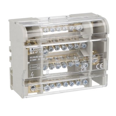 LOVATO - LOVACB4P125D07 RIPARTITORE DI POTENZA 4P 125A 7 CONN.