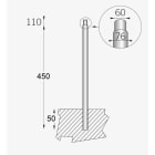 ARCLUCE SPA - ACL1097018X-21 PALO CIL. D76 4,5M C/RID.60X110 C/FIN.