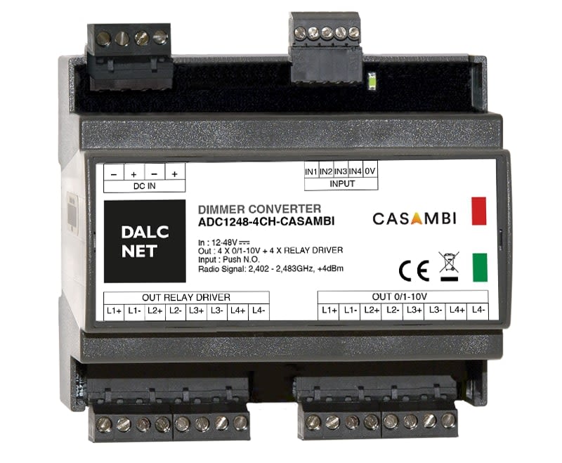 DIGIMAX SRL - DIXADC-4CH-CASAMBI DIMMER CONVERTER CASAMBI 12-48VIN 4CH