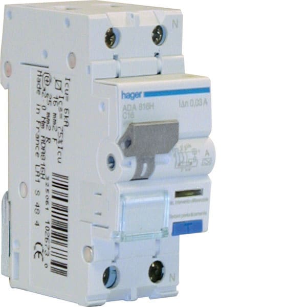 HAGER - HAGAFA902H DIFF MAGN ACC 1PN 300MA A 2A 6KA C 2M