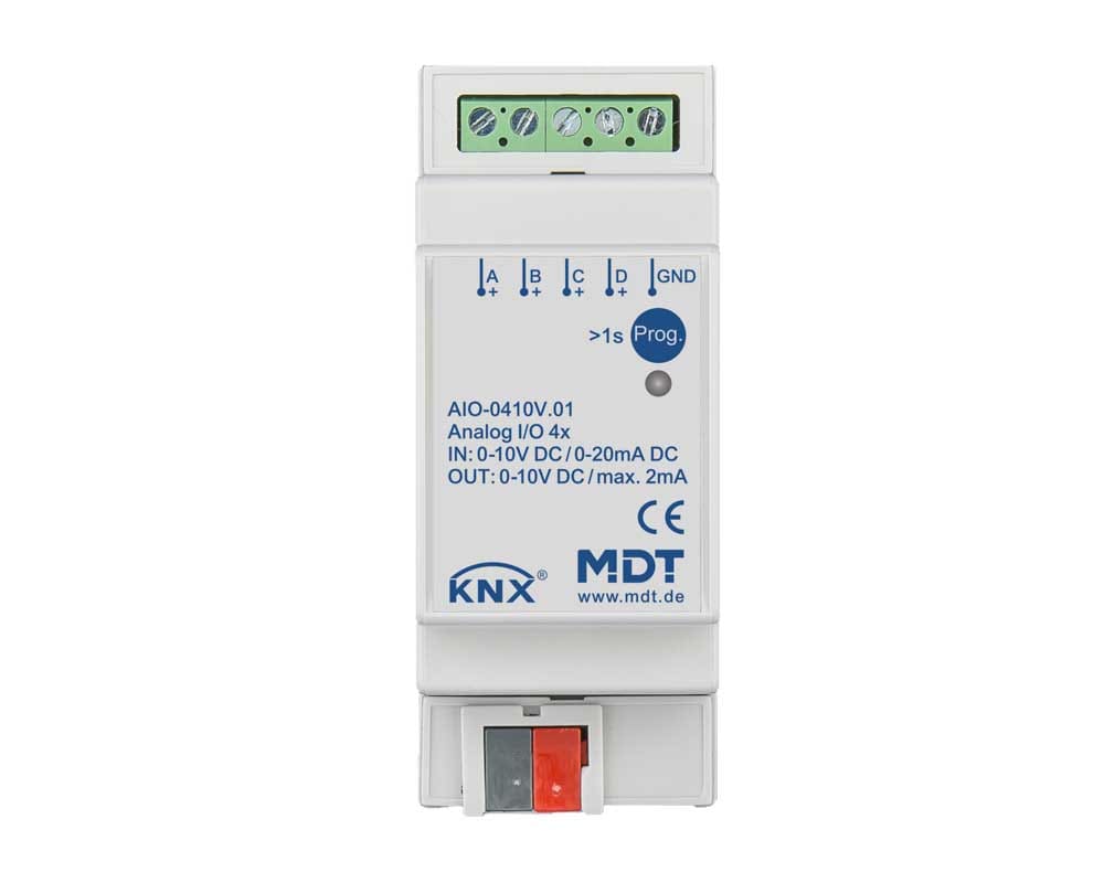 MDT ITALIA SRL - EYGAIO-0410V.01 Attuatore Analogico KNX 4 canali,0-10V,230V