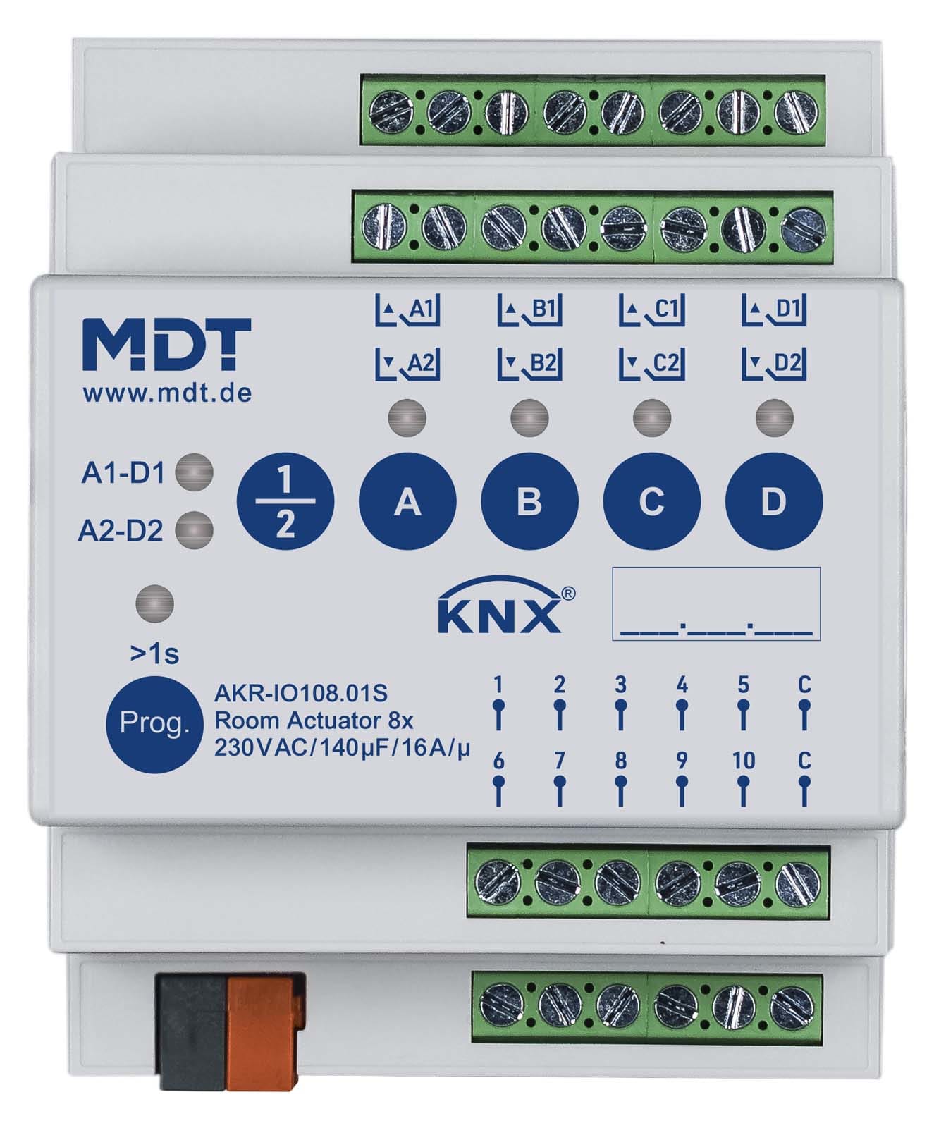 MDT ITALIA SRL - EYGAKR-IO108.01S Attuatore multif. 8OUT/10IN,16A