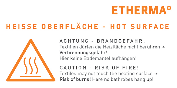 ETHERMA - ETR39728 Aufkleber fA1/4r LAVA Infrarotheizungen: