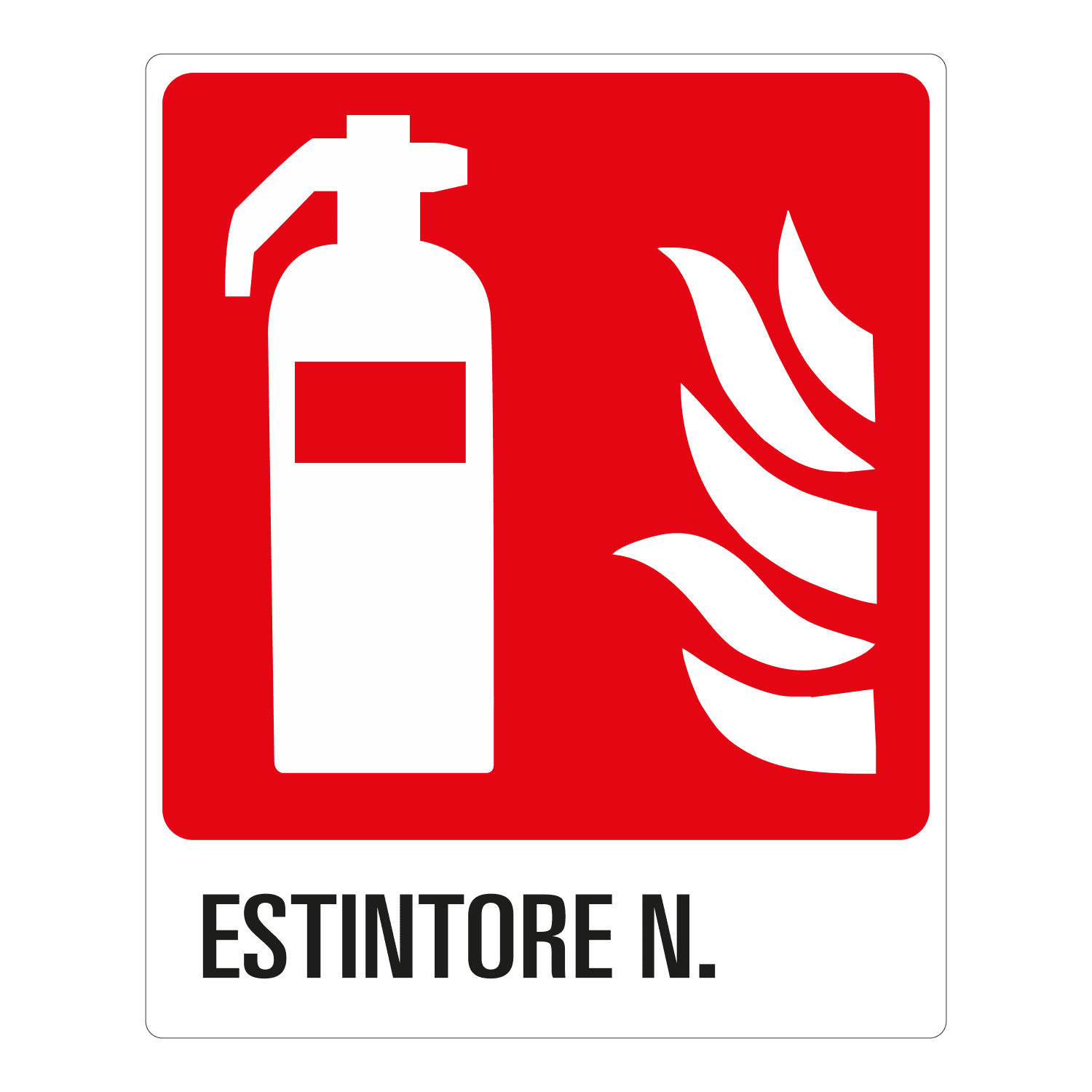 GRAFOPLAST SRL - GRALC12120P1 ESTINTORE N. IN PVC 240X295 1PZ/FG