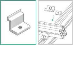 ALUSISTEMI - ALUATL055.02 MORSETTO FERMALONGHERONE IN ALLUMINIO 45