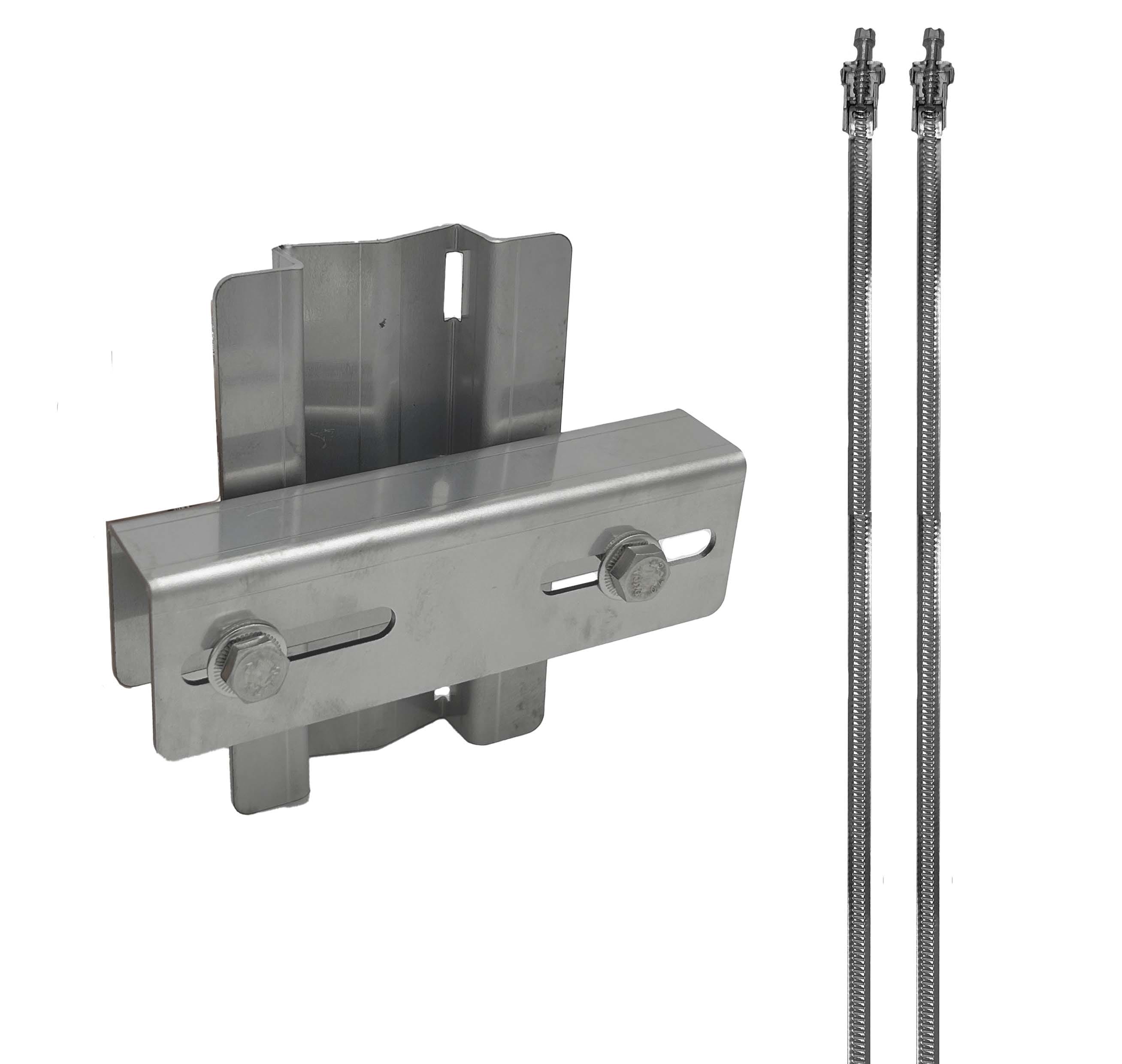 UNIERRE SRL UNIPERSO - URRAM1525FZ Staffa acciaio 170mm-2 fascette-zinc.gal