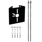 UNIERRE SRL-UNISTAB - URRAM1957FE STAFFA ACCIAIO 107X107X2MM-NERO-PALI D.6