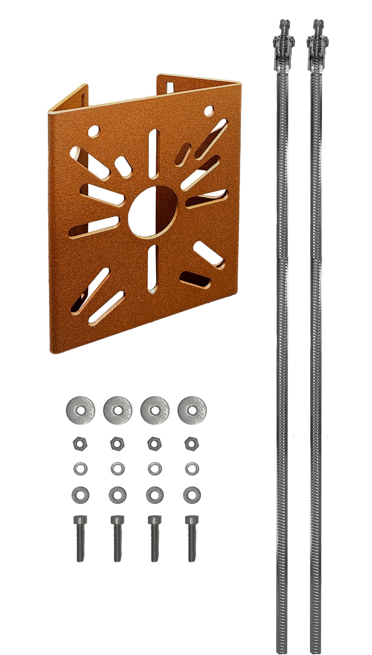 UNIERRE SRL UNIPERSO - URRAM2957FC Staffa acciaio 120x140x2mm -corten-pali