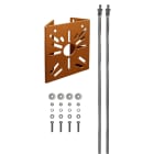 UNIERRE SRL-UNISTAB - URRAM2957FC STAFFA ACCIAIO 120X140X2MM -CORTEN-PALI