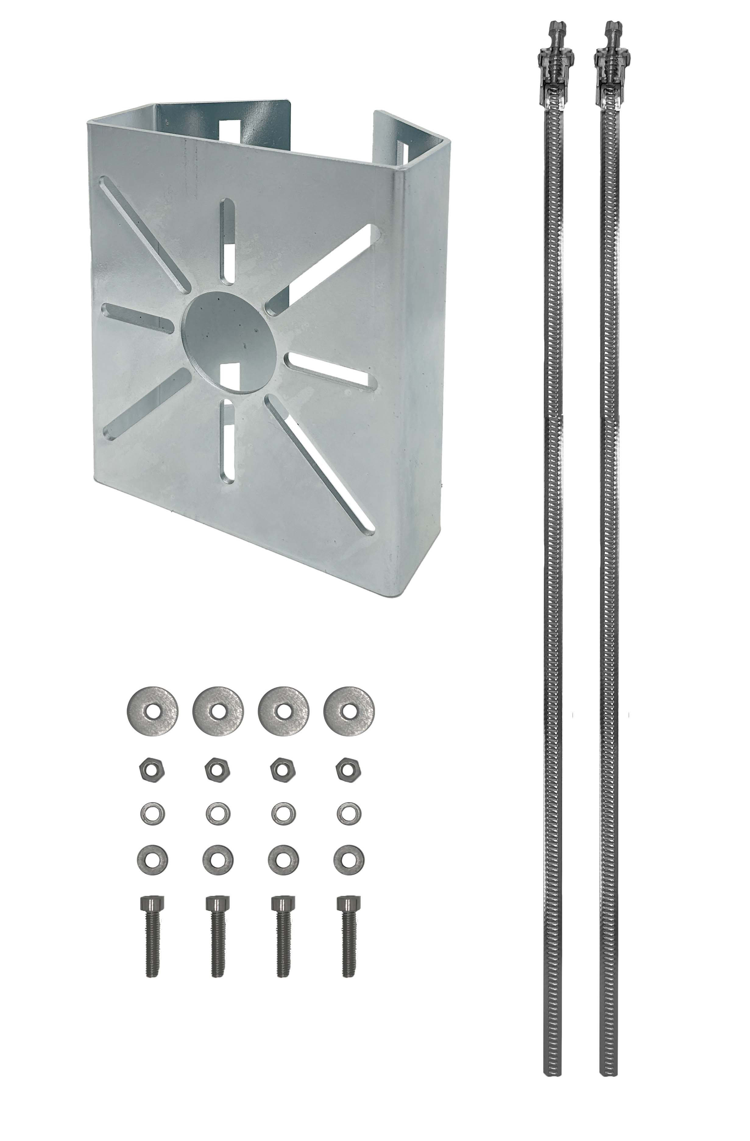 UNIERRE SRL UNIPERSO - URRAM3958FZ Staffa acciaio 150x180x2mm-zinc.gal-pali