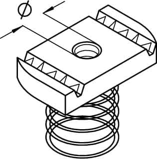 DIETZEL - DIE064295 Ankermutter, mit Feder, fA1/4r A41/KHA41