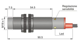 AECO SRL - ACOC18000061 SC18SP-CE10 NPN NO+NC