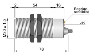 AECO SRL - ACOC30000016 SC30SP-C20 PNP NO+NC