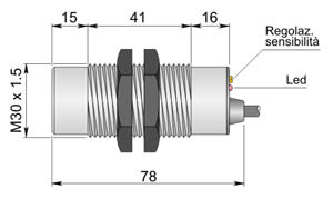 AECO SRL - ACOC30000045 SC30SP-CE25 PNP NO+NC