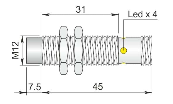 AECO SRL - ACOI12000719 SI12SS-DCE8 PNP NO H S