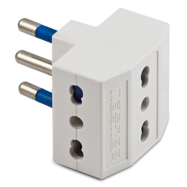 MASTER SRL - MSTAS05661 ADATTATORE TRIPLO 16A 2P+T BIANCA