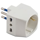 MASTER SRL - MSTAS05751 ADATT.TRIPLO-SCHUKO 10A 2P+T BIANCO