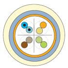 ACOME S.A - AS2M5007A-C100 4CP AWG 24 F/UTP CAT 6 LSZH