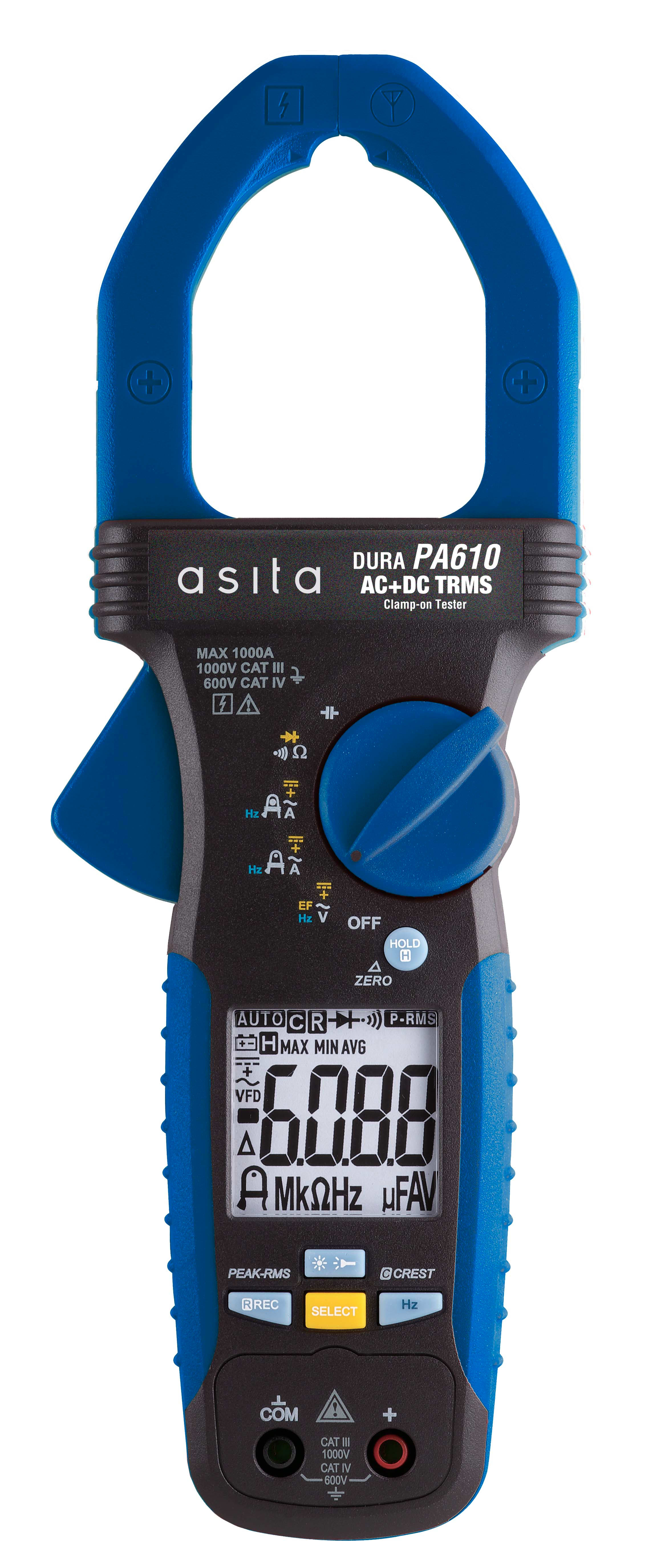 ASITA - ASIPA610 PINZA AMPEROMETRICA 1000A AC/DC TRMS DUR