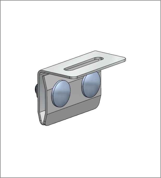 ALUSISTEMI - ALUATL097 STAFFA PER AGGANCIO LONGH. SU LAMIERA AG