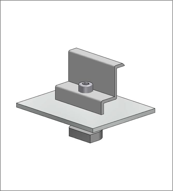 ALUSISTEMI - ALUATL102.8034 MORSETTO FINALE CON BASE PER FISS. LONGI