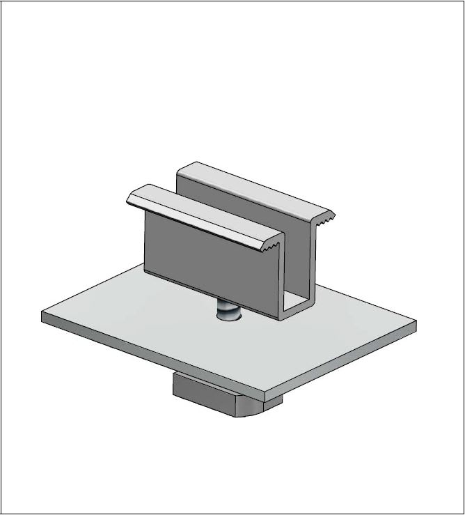 ALUSISTEMI - ALUATL103.80.3033 MORSETTO FINALE CON BASE PER FISS. LONGI