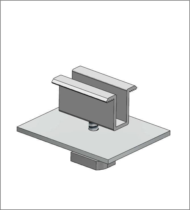 ALUSISTEMI - ALUATL103.80.4548 MORSETTO FINALE CON BASE PER FISS. LONGI